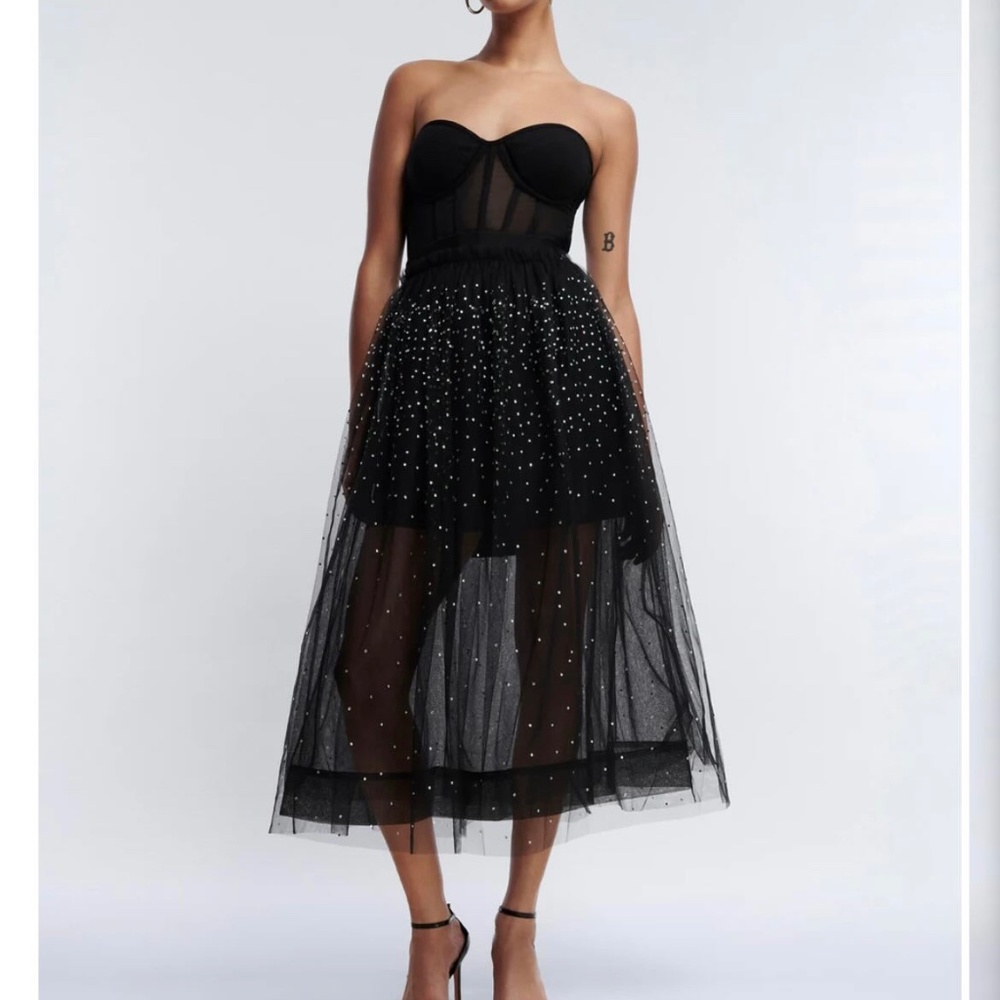 Like new | BCBG Maxazria Tulle sparkle midi skirt | 2